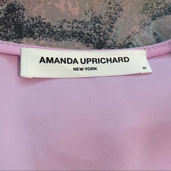 Amanda Uprichard Women's Electric Lilac Bonjour Faux Wrap Midi Dress sz M - Picture 8 of 9